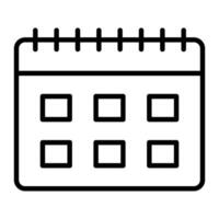 kalender datum lijn icoon vector