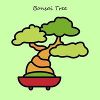 binnen- fabriek bonsai vector