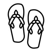 flip flop lijn icoon vector