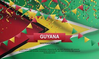 Guyana onafhankelijkheid dag achtergrond. vector