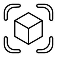 kubus lijn icoon ontwerp vector
