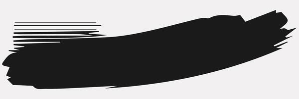 artistiek grungy zwart verf hand- gemaakt creatief borstel beroerte reeks geïsoleerd Aan wit achtergrond. een groep van abstract grunge schetsen voor ontwerp onderwijs of grafisch kunst decoratie vector