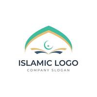 Islamitisch logo sjabloon, lint Islamitisch koepel paleis logo ontwerp sjabloon. moskee logo ideeën. inspiratie logo ontwerp. sjabloon illustratie vector