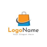 ecommerce logo, boodschappen doen kar logo en boodschappen doen Tassen logos vector