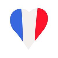 Frankrijk hart symbool met vlag strepen vector