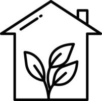 groen huis schets illustratie vector