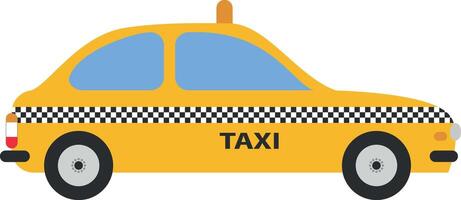 schattig tekenfilm illustratie van een taxi taxi vector