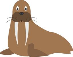 schattig tekenfilm walrus illustratie vector