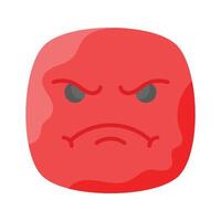 hebben een kijken Bij deze verbazingwekkend icoon van boos emoji, premie vector