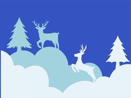 Kerstmis boom kader achtergrond illustratie vector