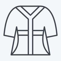 icoon badjas. verwant naar hotel onderhoud symbool. lijn stijl. gemakkelijk ontwerp illustratie vector