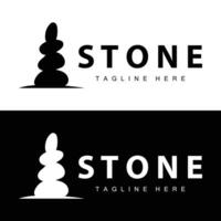 steen logo, steen ontwerp balans mijlpaal sjabloon symbool illustratie vector
