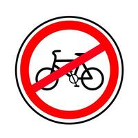 icoon logos zijn verboden voor fietsen vector