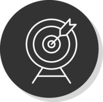 doelwit lijn schaduw cirkel icoon ontwerp vector