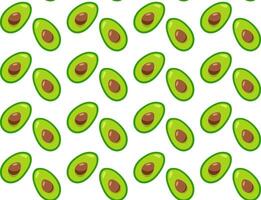 avocado naadloos patroon. helder herhalen groente. gezond voedsel illustratie vector