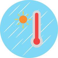 thermometer vlak cirkel icoon ontwerp vector