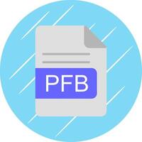pfb het dossier formaat vlak cirkel icoon ontwerp vector