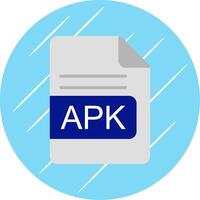 apk het dossier formaat vlak cirkel icoon ontwerp vector