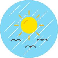 zon vlak cirkel icoon ontwerp vector