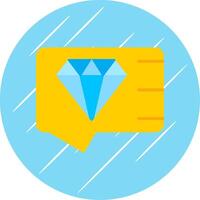 daimond vlak cirkel icoon ontwerp vector