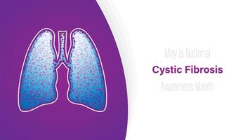 cystic fibrose bewustzijn maand opgemerkt elke jaar in kunnen, illustratie vector