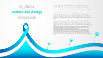 nationaal astma en allergie bewustzijn maand, illustratie vector