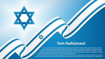jom haatzmaut, onafhankelijkheid dag is de nationaal dag van Israël, illustratie vector