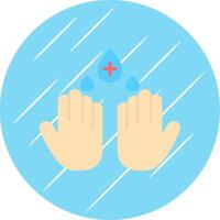 hand- wassen vlak cirkel icoon ontwerp vector