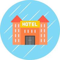 hotel vlak cirkel icoon ontwerp vector