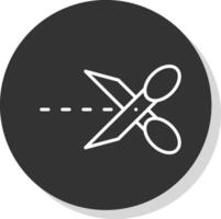besnoeiing lijn schaduw cirkel icoon ontwerp vector