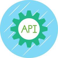 api vlak cirkel icoon ontwerp vector