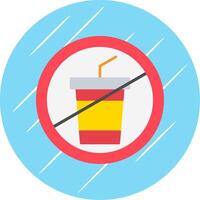 Nee drinken vlak cirkel icoon ontwerp vector