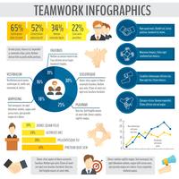 Teamwerk zakelijke infographic vector