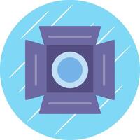 spotlight vlak cirkel icoon ontwerp vector