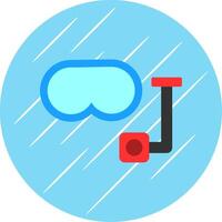 scuba duiken vlak cirkel icoon ontwerp vector