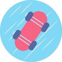 skateboard vlak cirkel icoon ontwerp vector