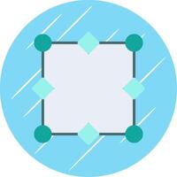 knooppunten vlak cirkel icoon ontwerp vector