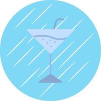 martini vlak cirkel icoon ontwerp vector