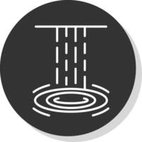 waterval lijn schaduw cirkel icoon ontwerp vector