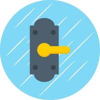 deur slot vlak cirkel icoon ontwerp vector