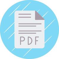 pdf vlak cirkel icoon ontwerp vector