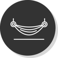 hangmat lijn schaduw cirkel icoon ontwerp vector