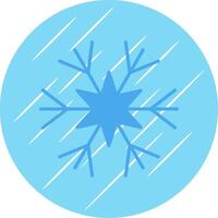 sneeuwvlok vlak cirkel icoon ontwerp vector