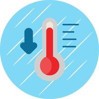 thermometer vlak cirkel icoon ontwerp vector