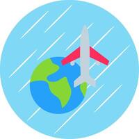 wereldwijd levering vlak cirkel icoon ontwerp vector
