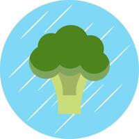 broccoli vlak cirkel icoon ontwerp vector