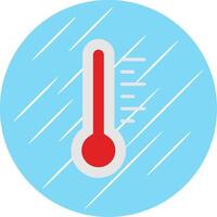 thermometer vlak cirkel icoon ontwerp vector