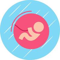 foetus vlak cirkel icoon ontwerp vector