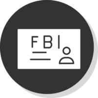 fbi glyph schaduw cirkel icoon ontwerp vector