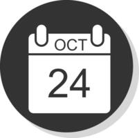 oktober glyph schaduw cirkel icoon ontwerp vector